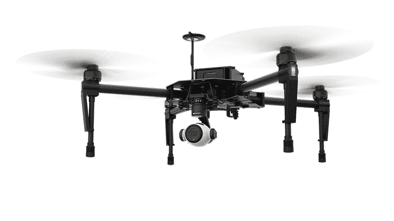 Presentation du drone en vol matrice 100 avec une caméra infrarouge